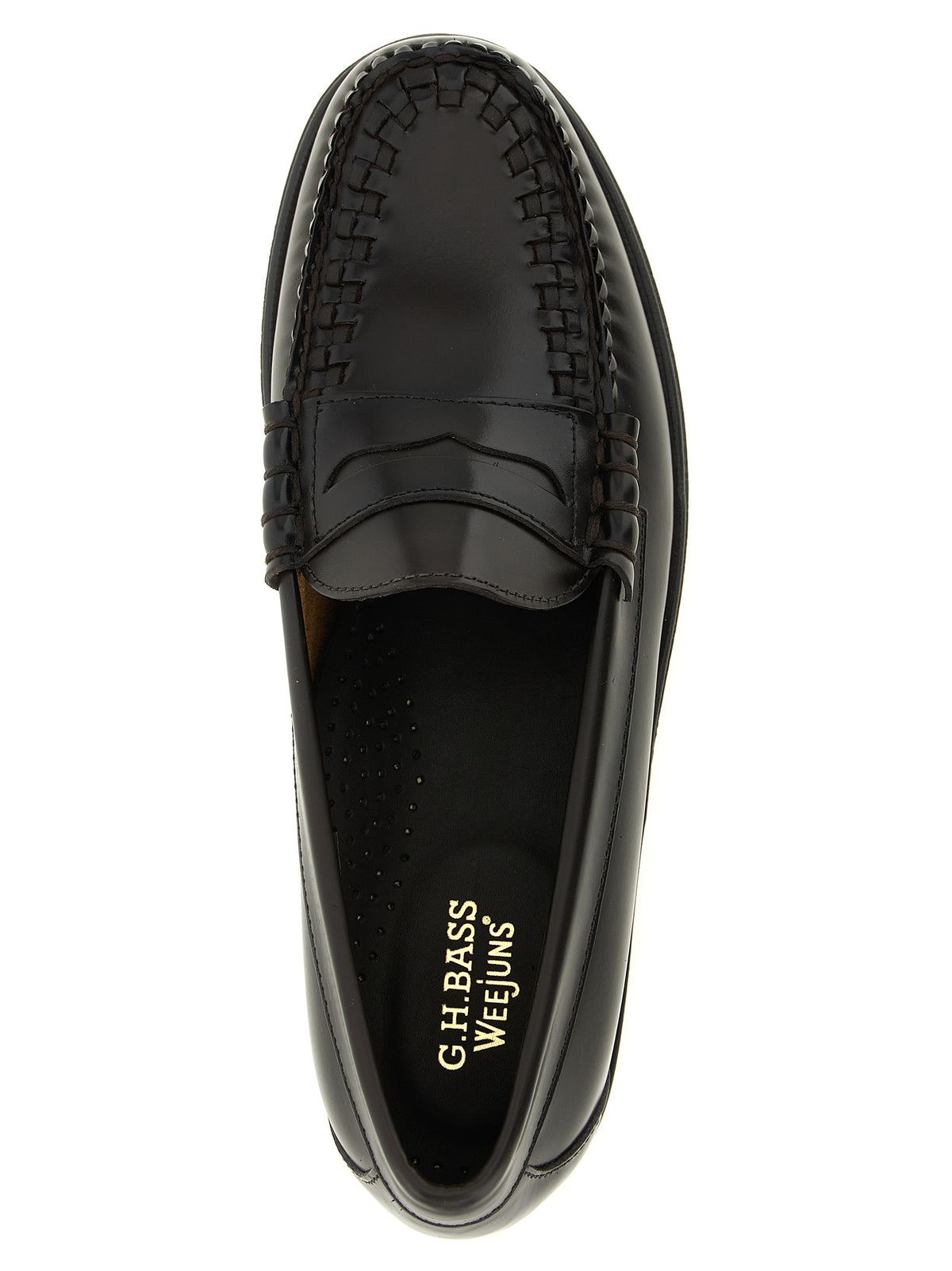 G.H. BASS Brown Cowhide Slip-On Loafers for Men
