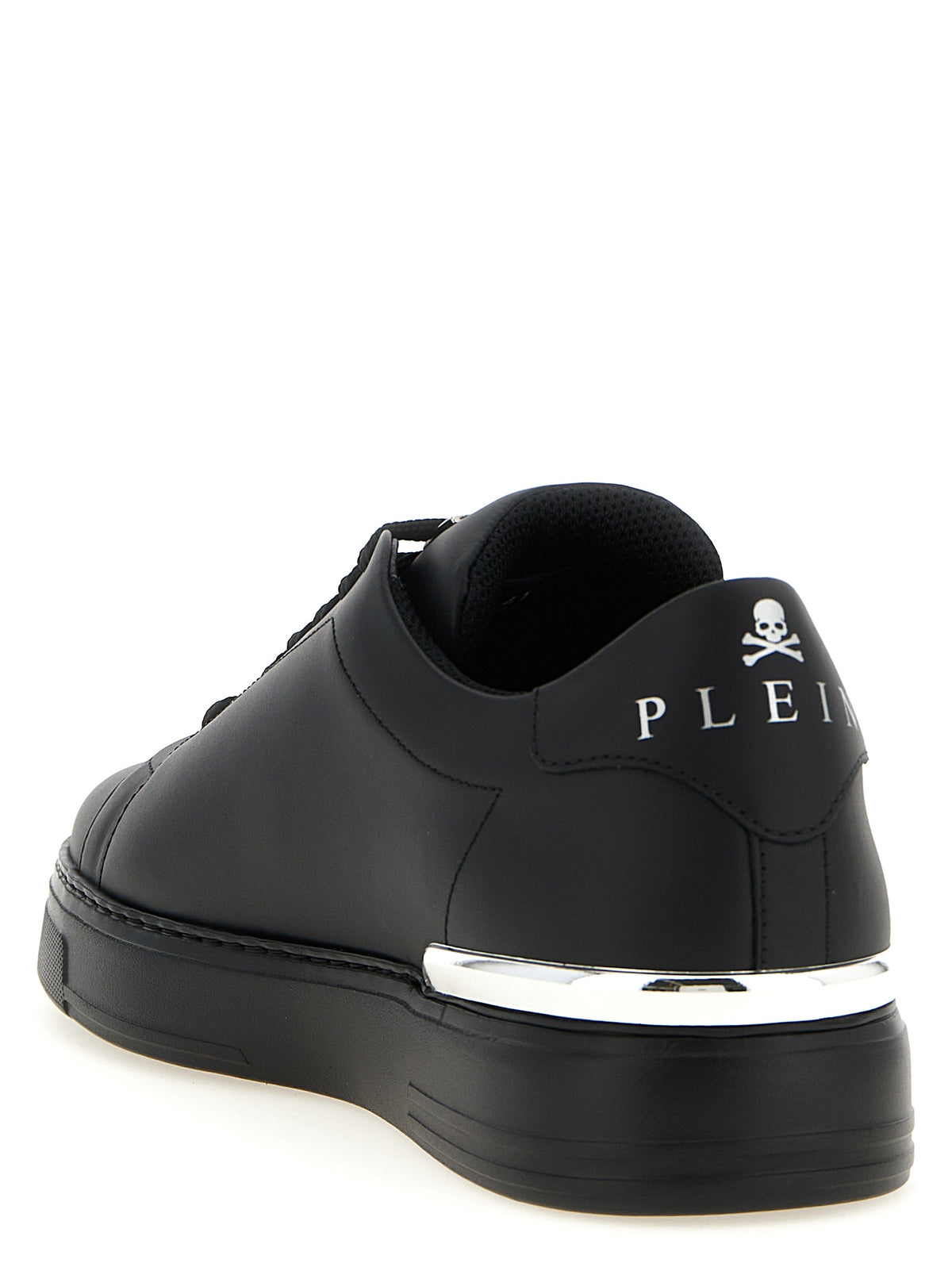Baskets basses Philipp Plein en cuir de veau noir