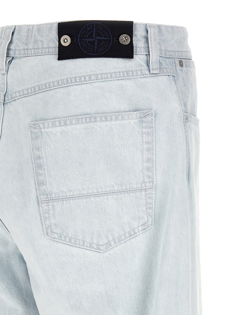 Jean droit en coton bleu Stone Island