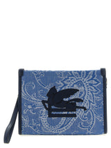 Pochette Etro en coton bleu