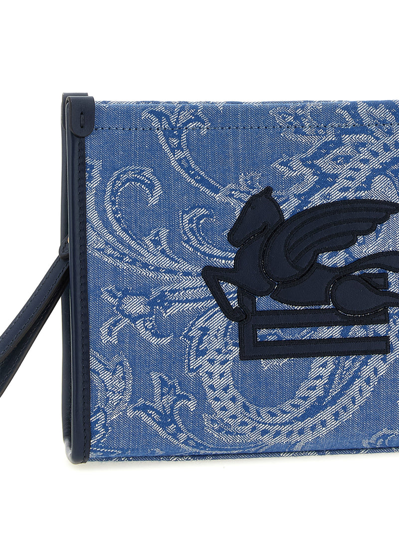 Pochette Etro en coton bleu