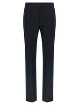 Pantalon évasé en coton bleu 'S Max Mara