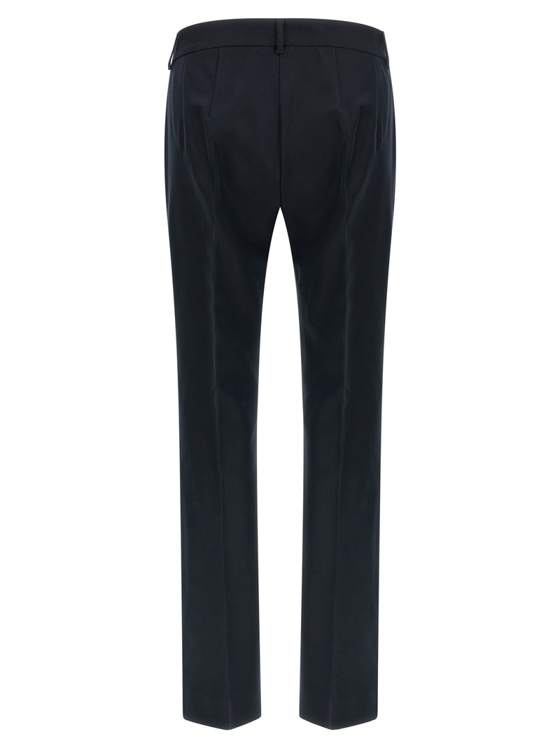 Pantalon évasé en coton bleu 'S Max Mara