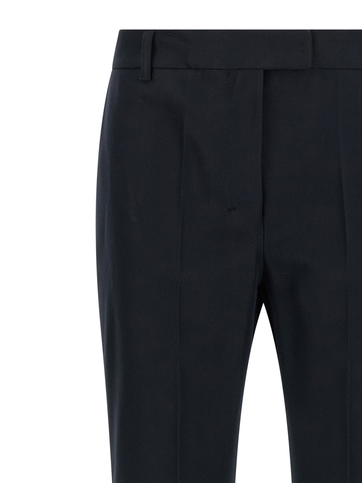 Pantalon évasé en coton bleu 'S Max Mara