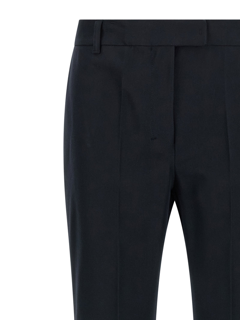 Pantalon évasé en coton bleu 'S Max Mara