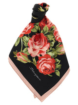 Foulard en soie noire Dolce & Gabbana