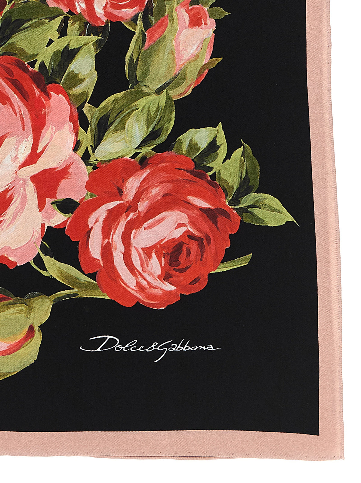 Foulard en soie noire Dolce & Gabbana