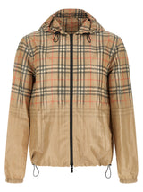 Veste coupe-vent Burberry beige en viscose