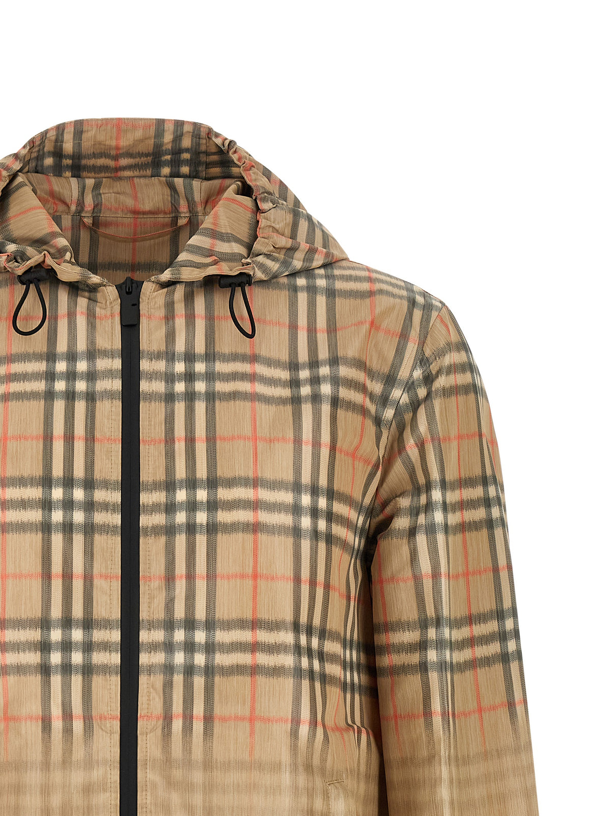 Veste coupe-vent Burberry beige en viscose