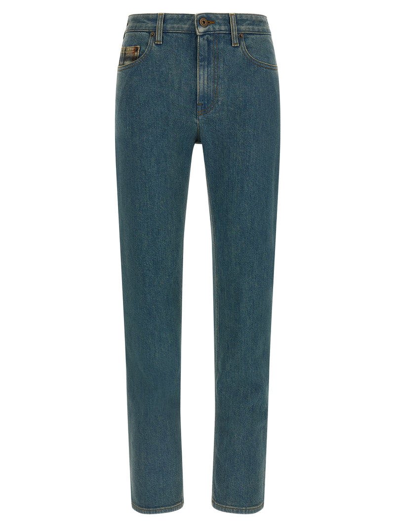 Burberry Dalia Blue Cotton Straight-Leg Jeans for Women