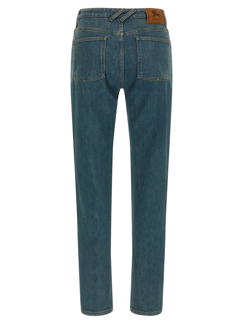 Burberry Dalia Blue Cotton Straight-Leg Jeans for Women