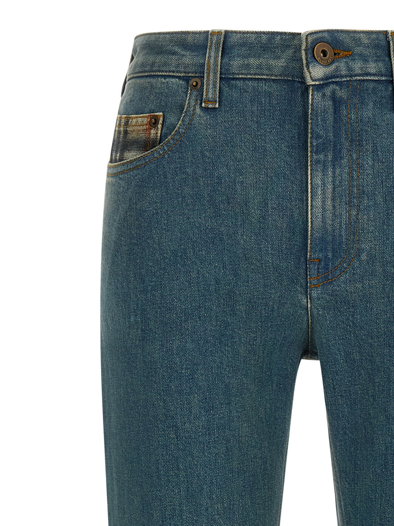 Burberry Dalia Blue Cotton Straight-Leg Jeans for Women