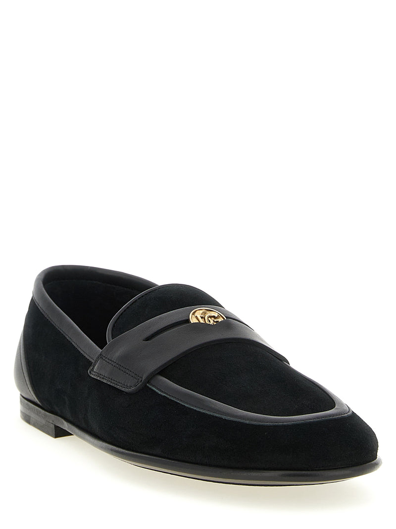 Dolce & Gabbana Ariosto Black Calfskin Slip-On Loafers