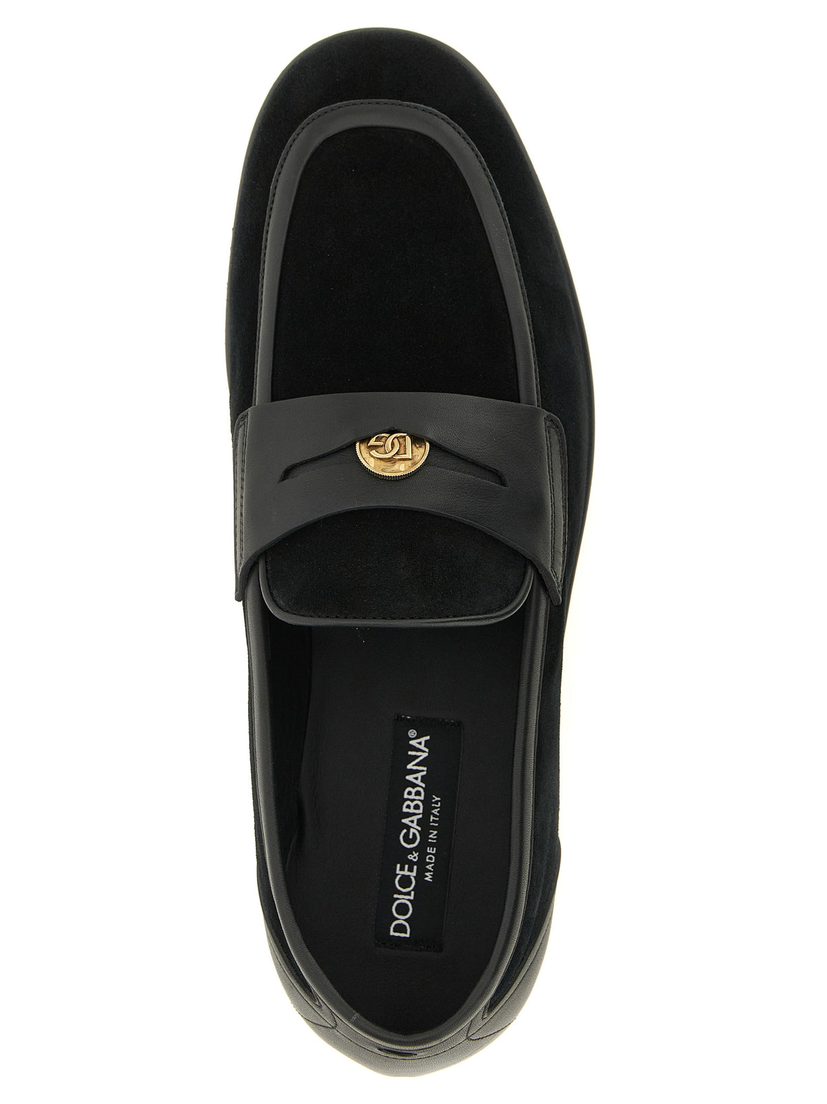 Dolce & Gabbana Ariosto Black Calfskin Slip-On Loafers