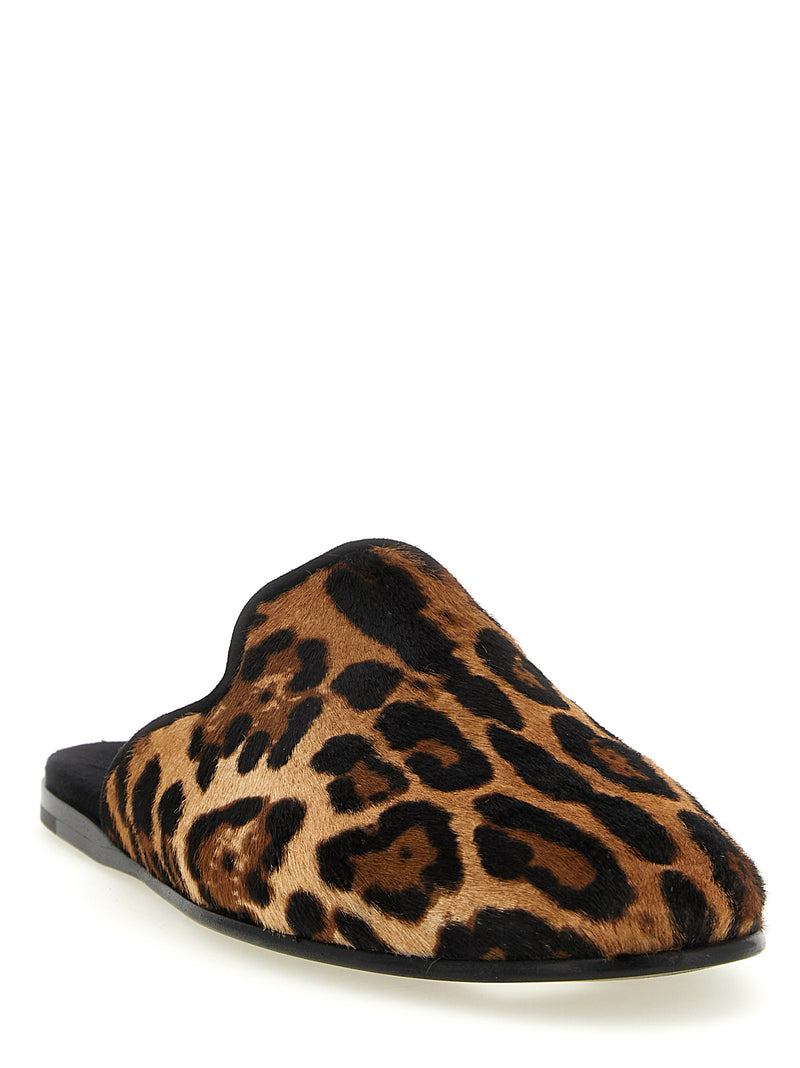 Dolce & Gabbana Brown Calfskin Flats - Young Pope Collection