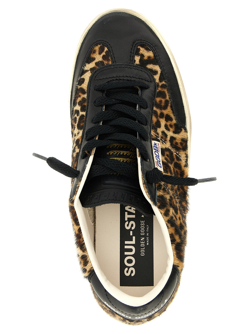 Baskets basses Golden Goose en cuir de vachette multicolore