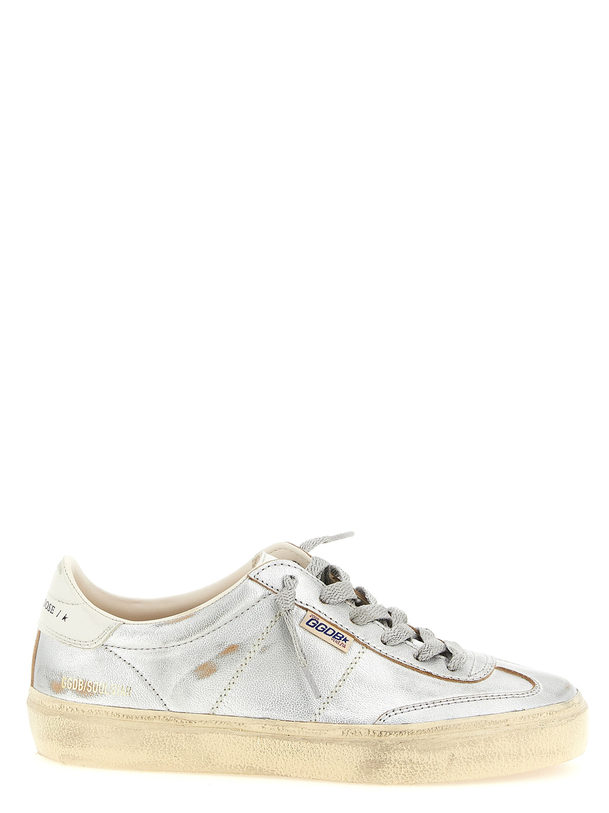 Baskets basses Golden Goose en cuir de vachette argenté