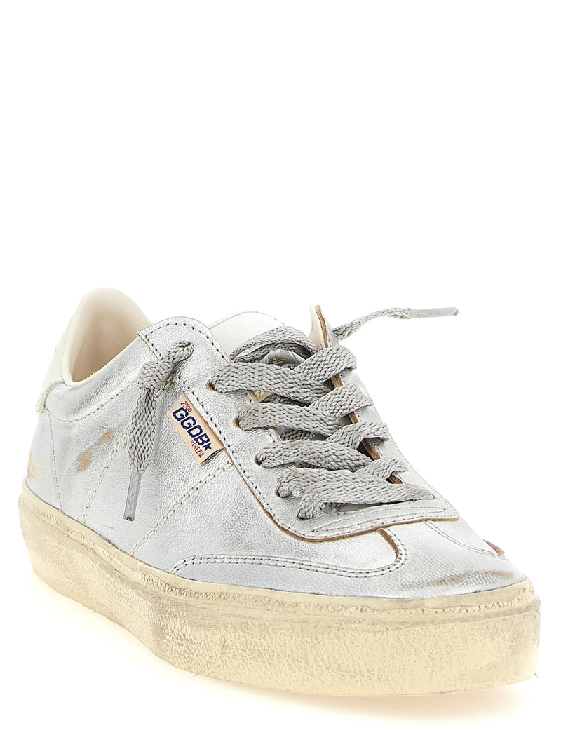 Baskets basses Golden Goose en cuir de vachette argenté