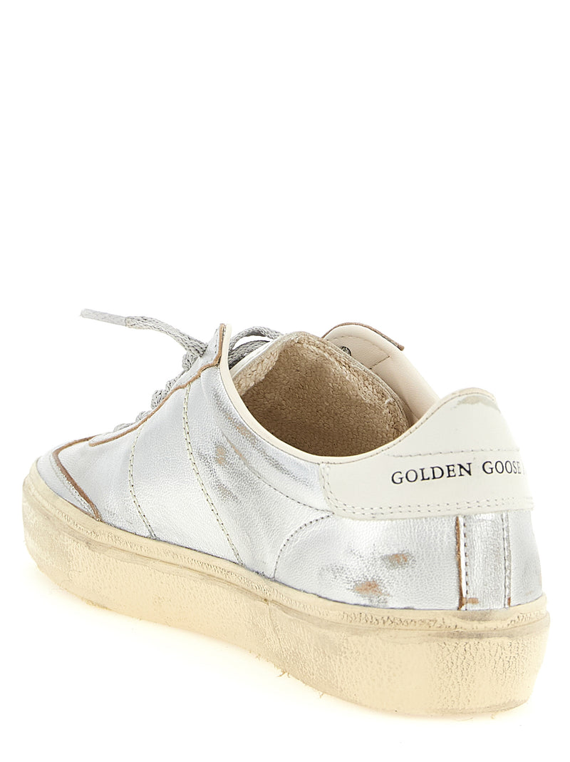 Baskets basses Golden Goose en cuir de vachette argenté