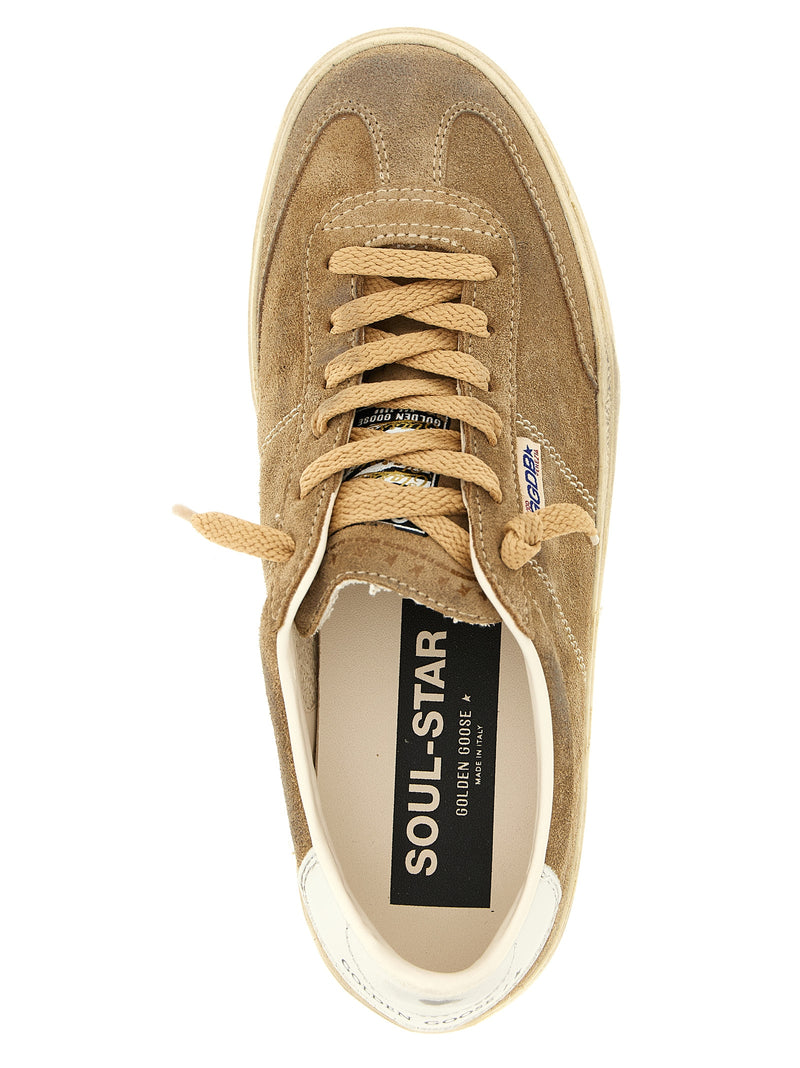 Golden Goose Soul Star Brown Cowhide Low Top Sneakers