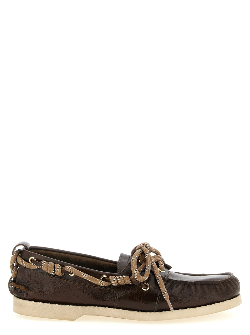 Golden Goose Brown Cowhide Slip-On Loafers for Men