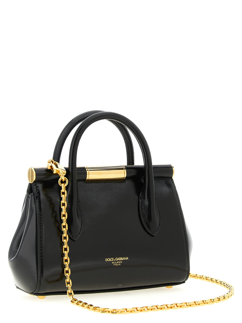 Dolce & Gabbana Marlene Mini Black Calfskin Handbag