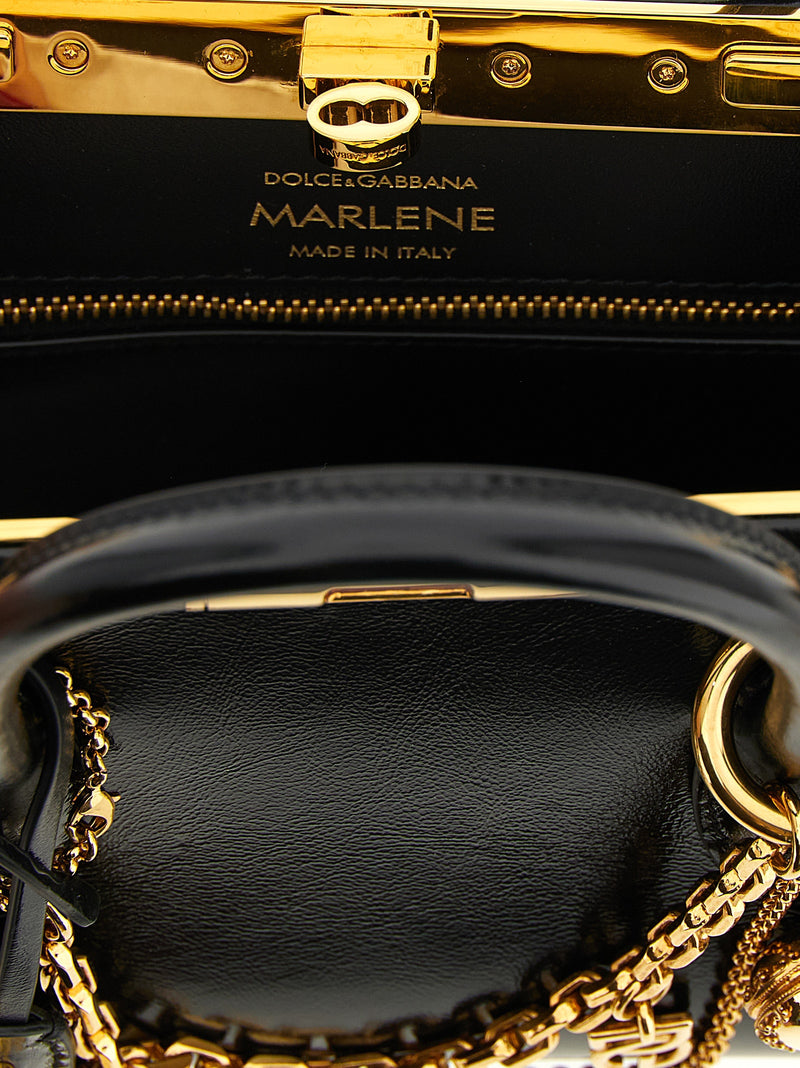 Dolce & Gabbana Marlene Mini Black Calfskin Handbag