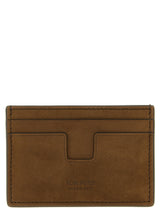 Porte-cartes Tom Ford en cuir de veau marron