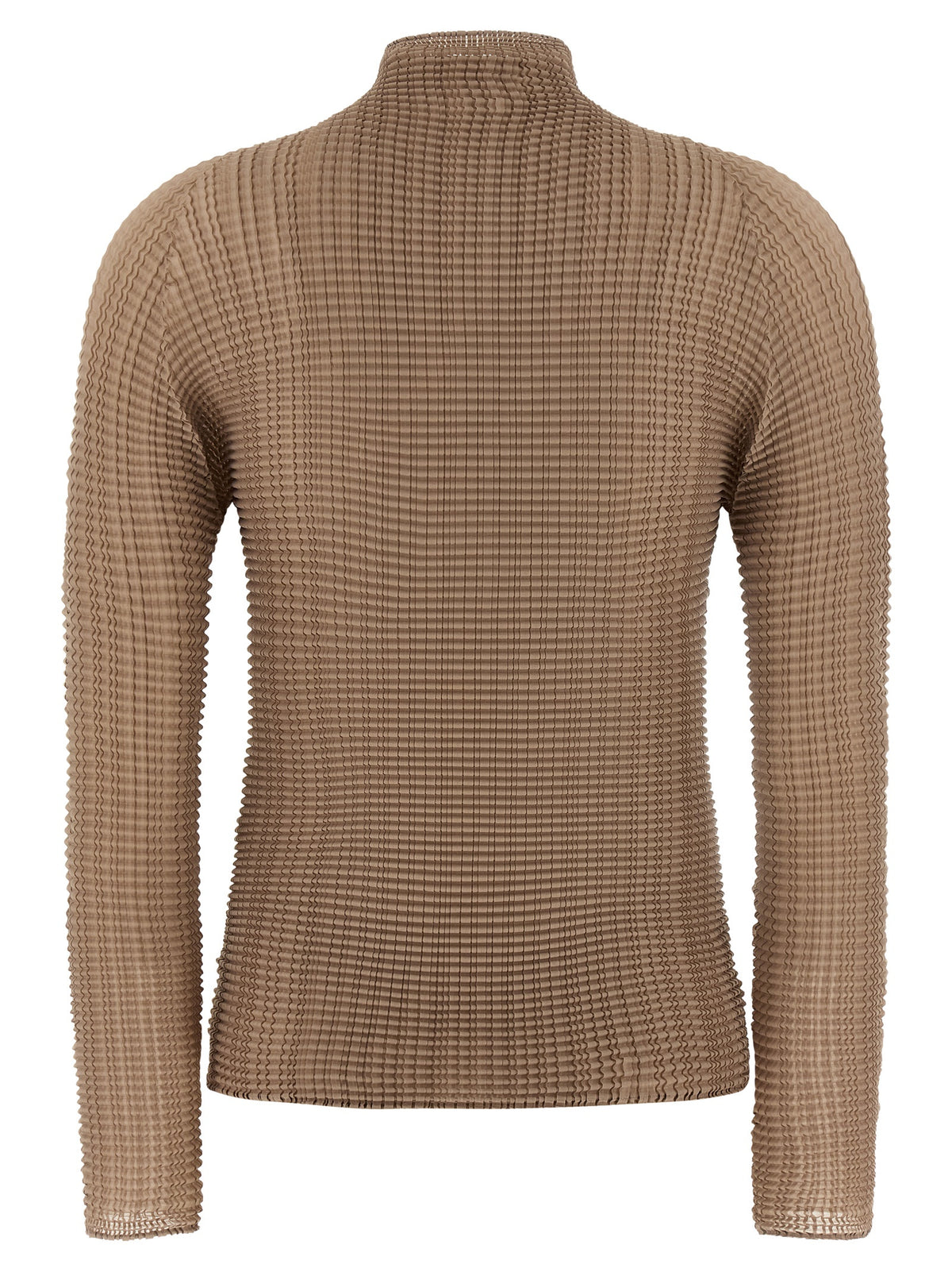 Issey Miyake Wooly Pleats-66 Beige Polyester Blouse
