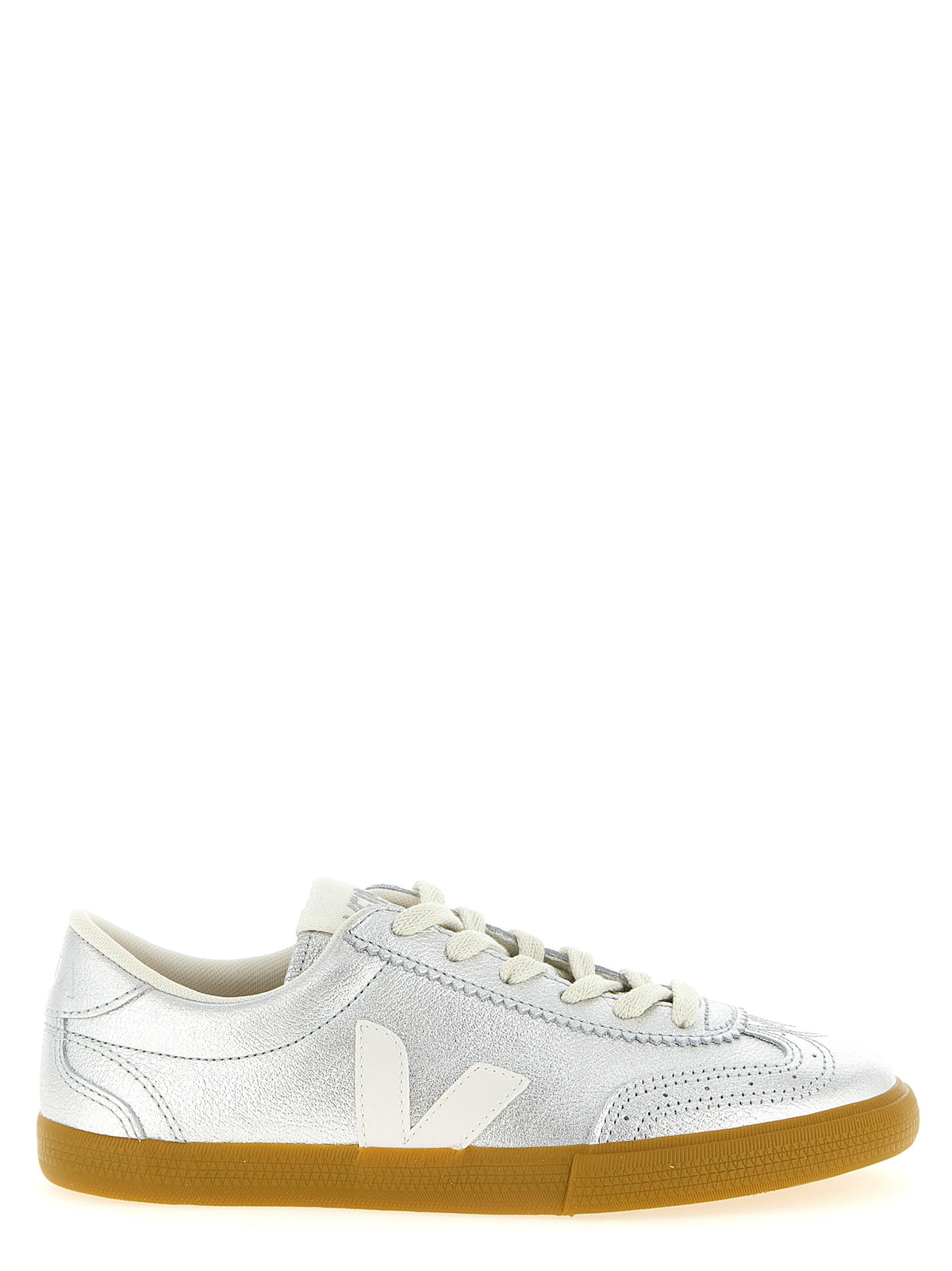 Veja Silver Genuine Leather Sneakers - Volley Model