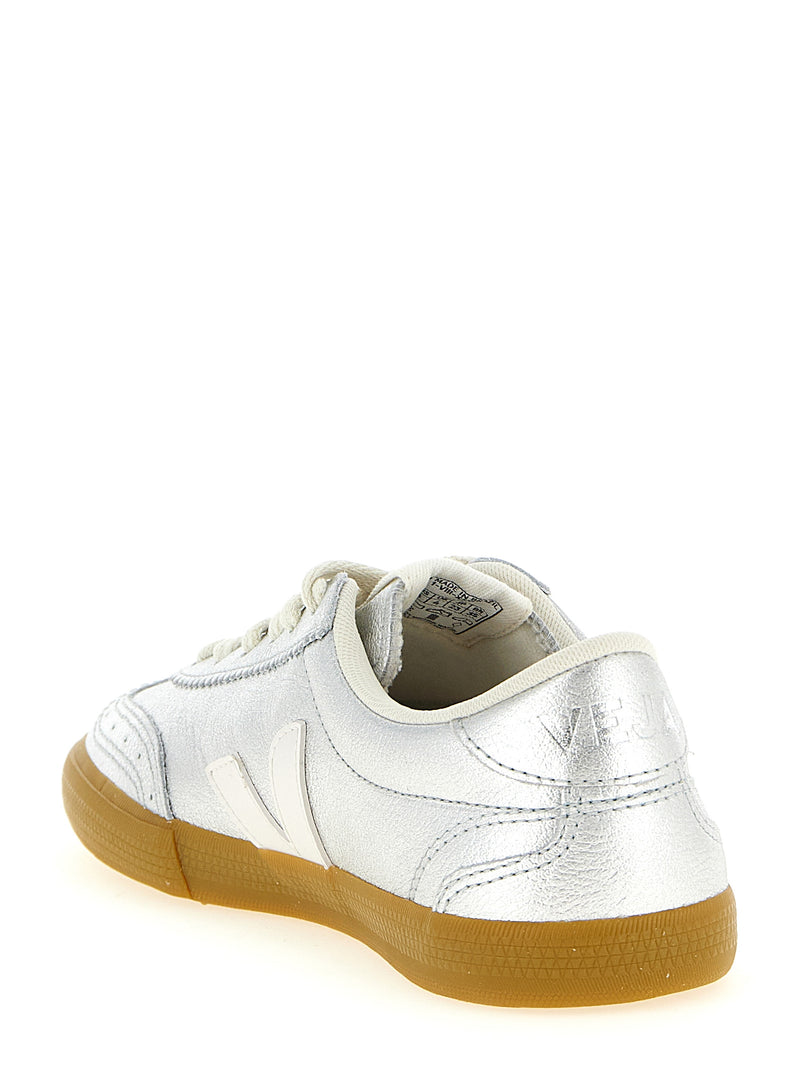 Veja Silver Genuine Leather Sneakers - Volley Model