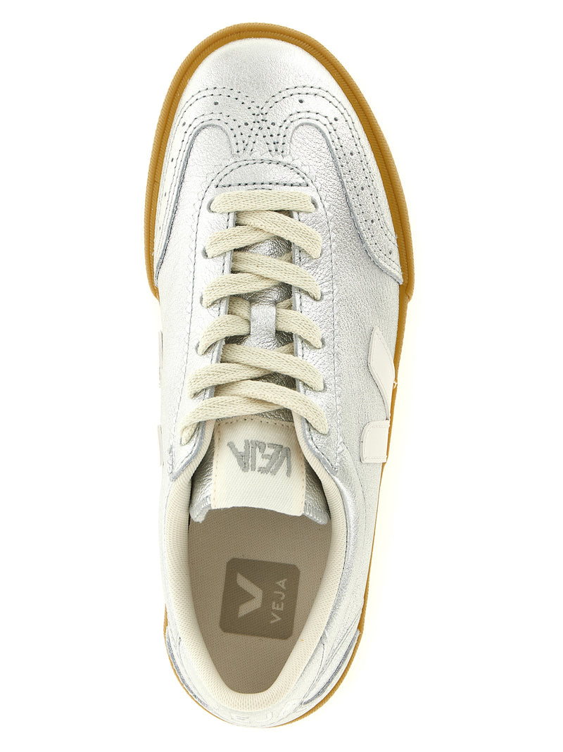 Veja Silver Genuine Leather Sneakers - Volley Model