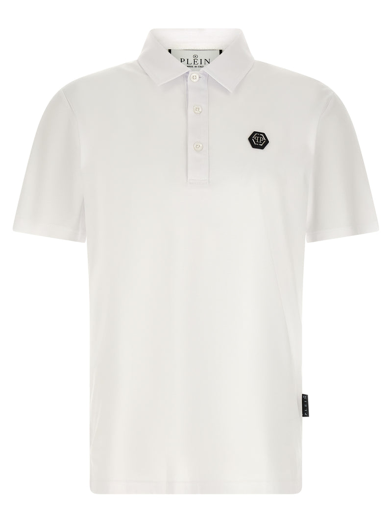 Philipp Plein White Cotton Polo Shirt