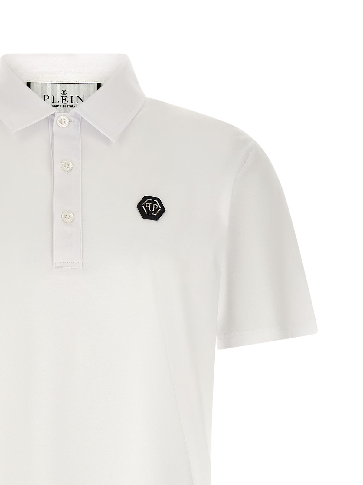 Philipp Plein White Cotton Polo Shirt