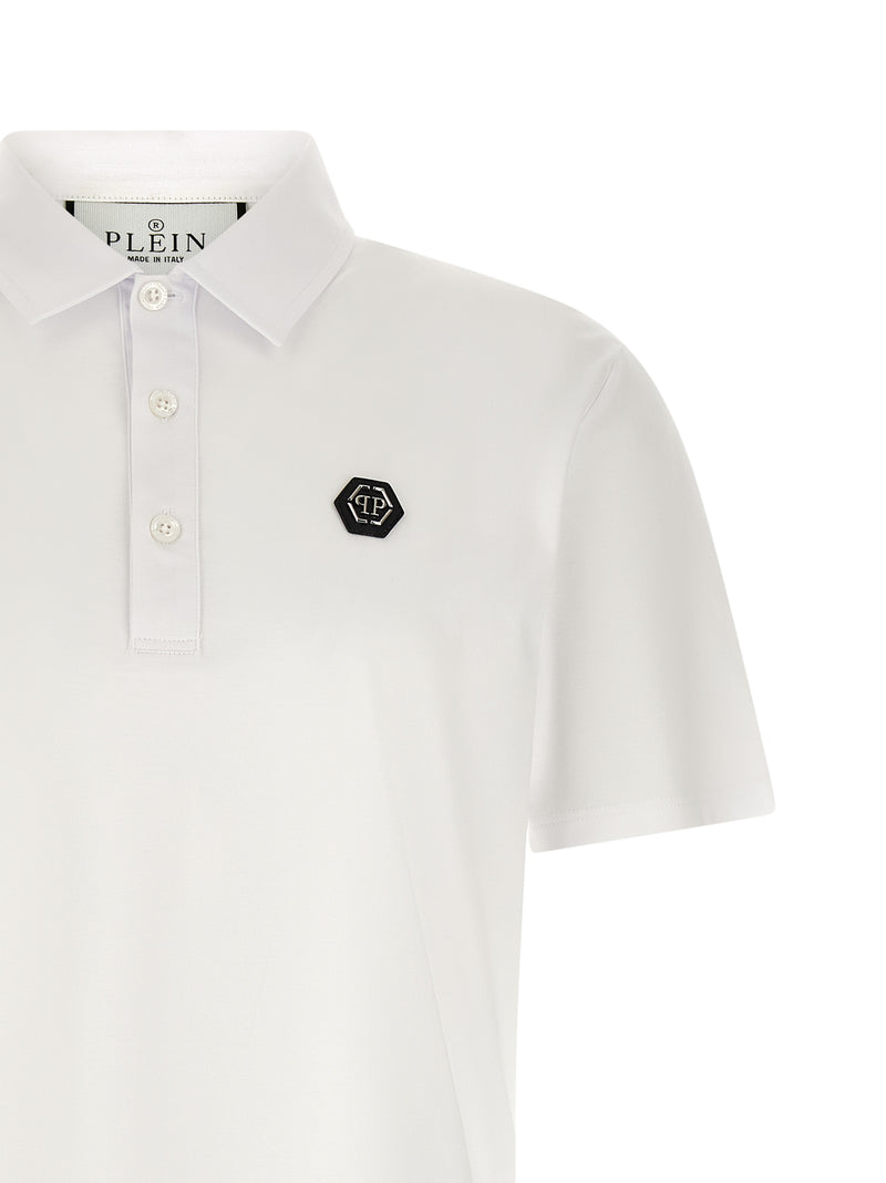 Philipp Plein White Cotton Polo Shirt