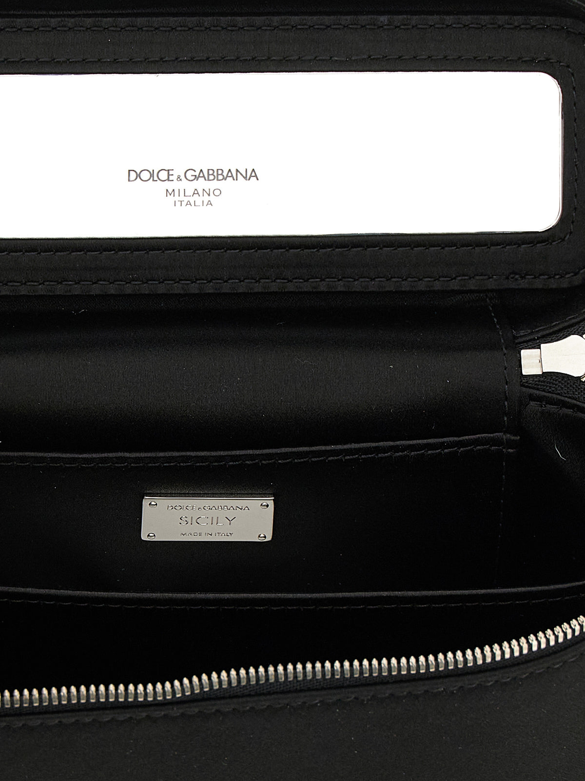 Dolce & Gabbana Black Viscose Sicily Crossbody Bag