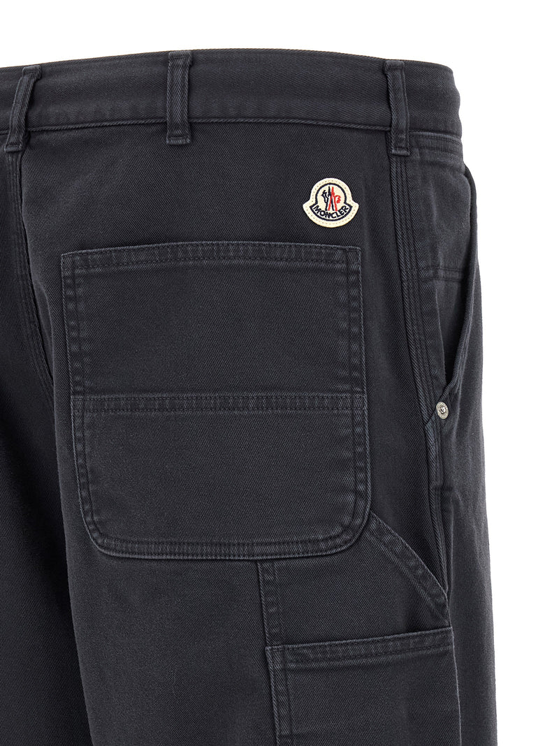 Pantalon cargo Moncler en coton bleu