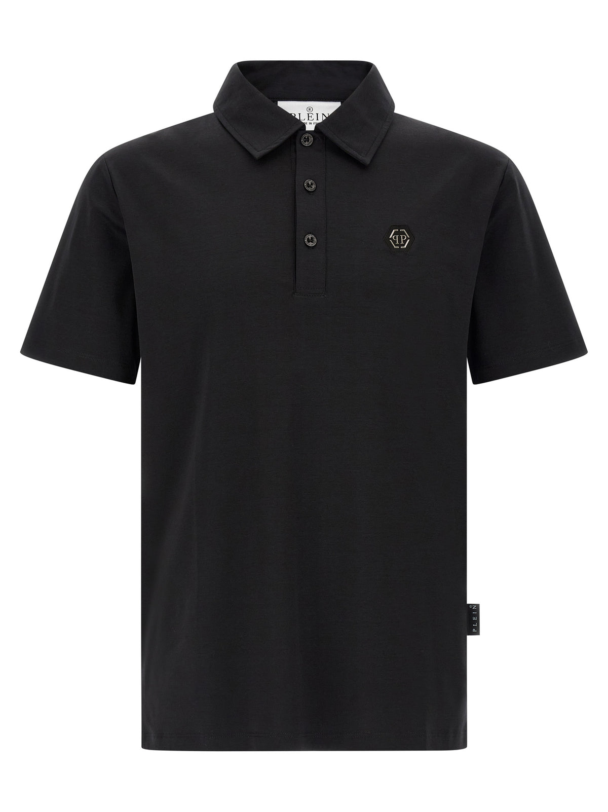 Polo en coton noir Philipp Plein