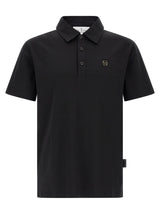 Polo en coton noir Philipp Plein