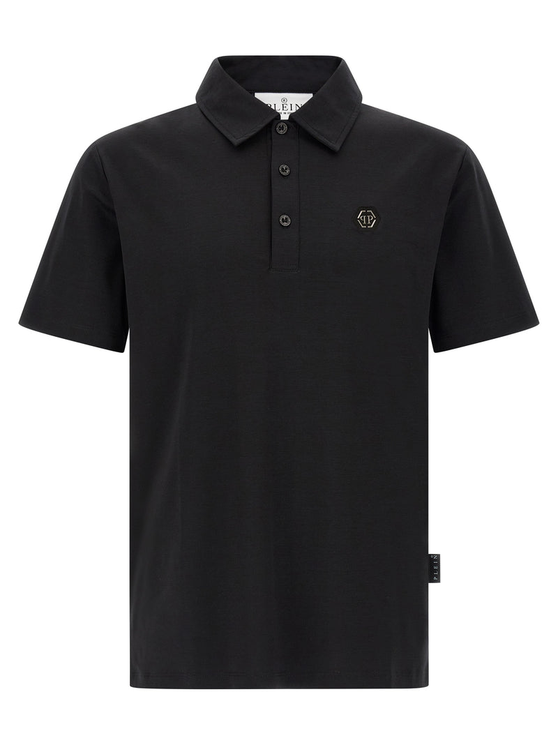Polo en coton noir Philipp Plein