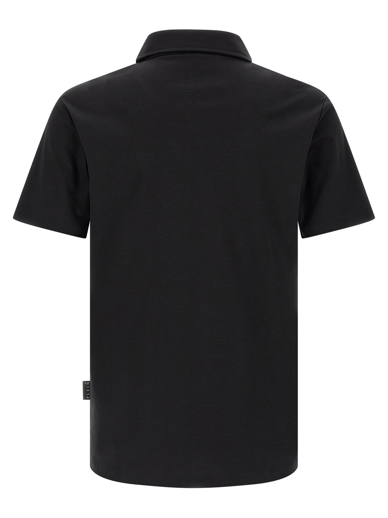Polo en coton noir Philipp Plein