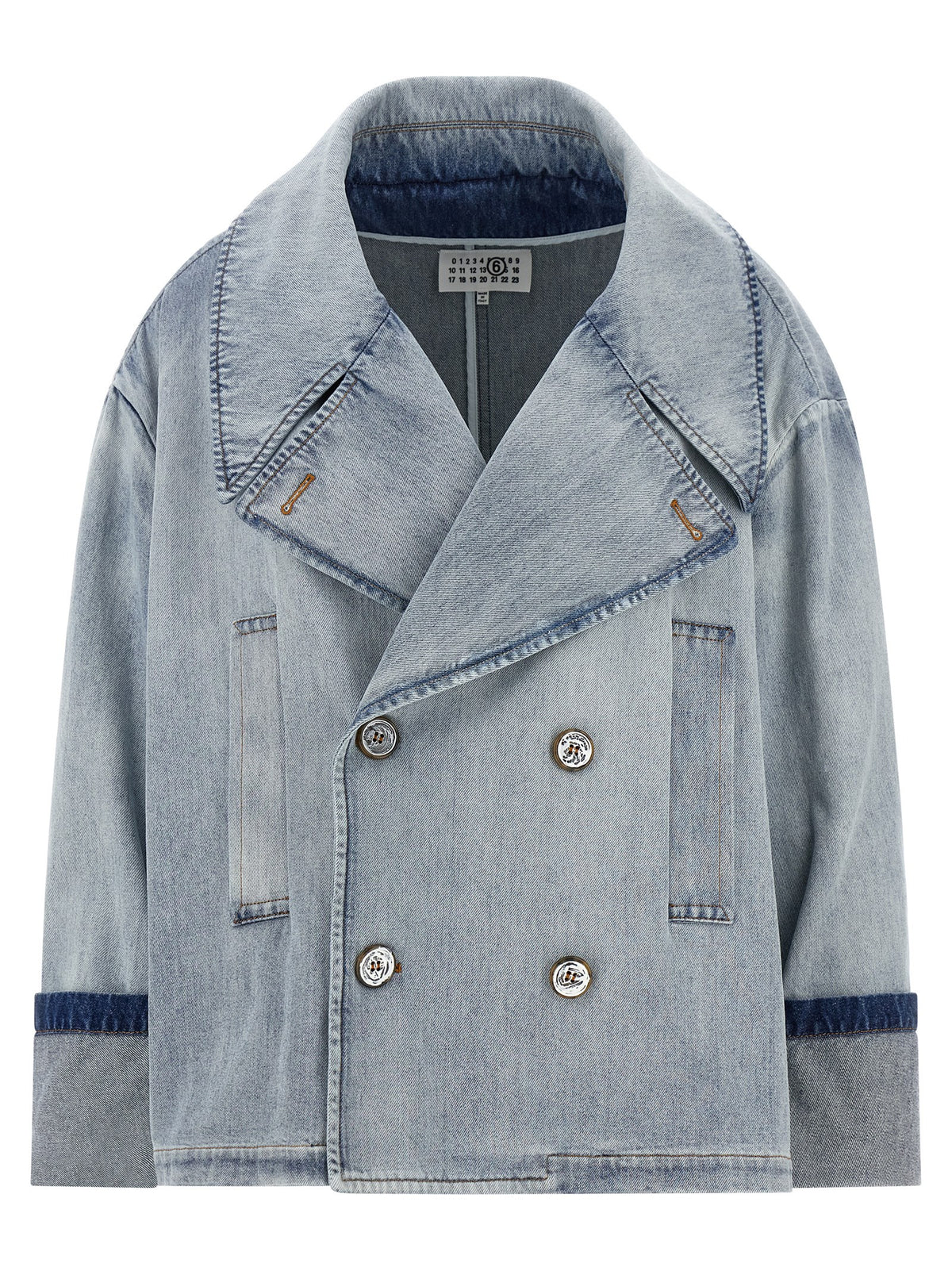 Veste en jean MM6 Maison Margiela en coton bleu