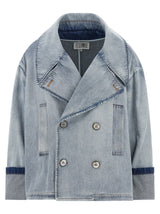 Veste en jean MM6 Maison Margiela en coton bleu