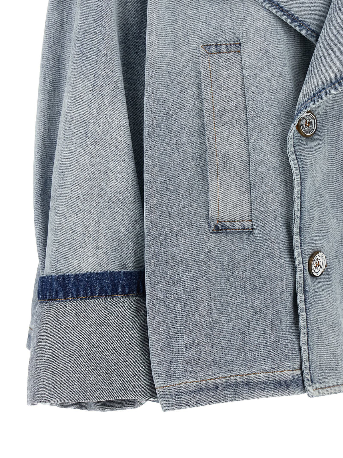 Veste en jean MM6 Maison Margiela en coton bleu
