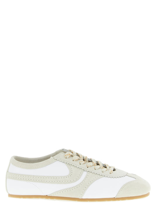 Dries Van Noten Beige Cowhide Low Top Sneakers for Men
