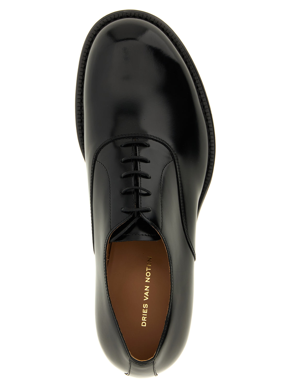 Richelieus et derbies Dries Van Noten en cuir de veau noir