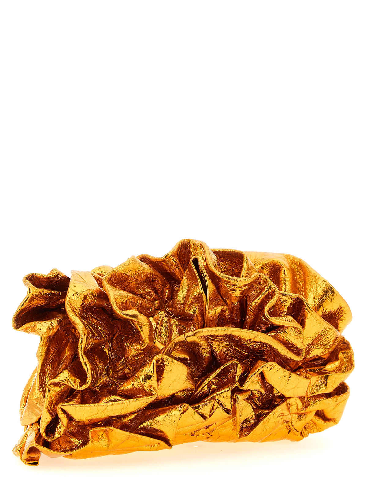 Pochette Dries Van Noten en cuir de vachette orange