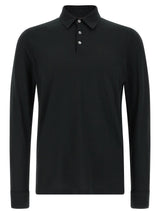 Polo ZANONE en coton noir