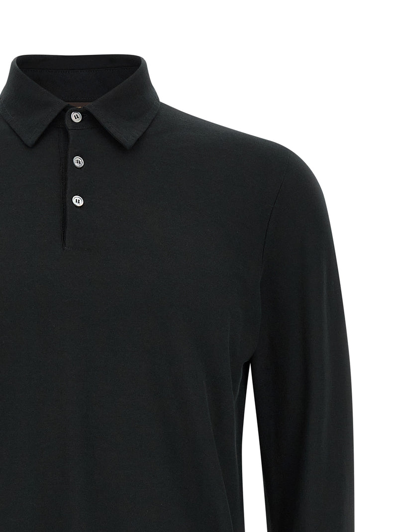 Polo ZANONE en coton noir