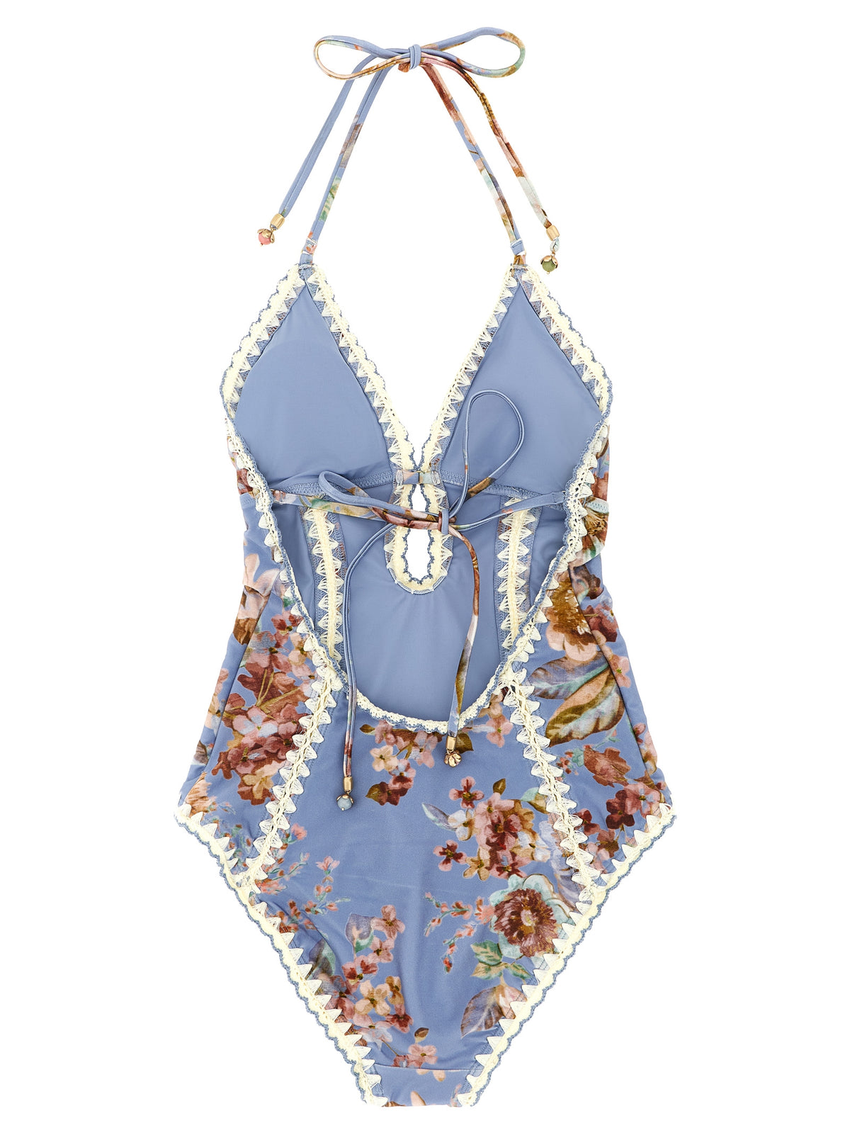 Zimmermann Awaken Blue Polyamide One-Piece Swimsuit